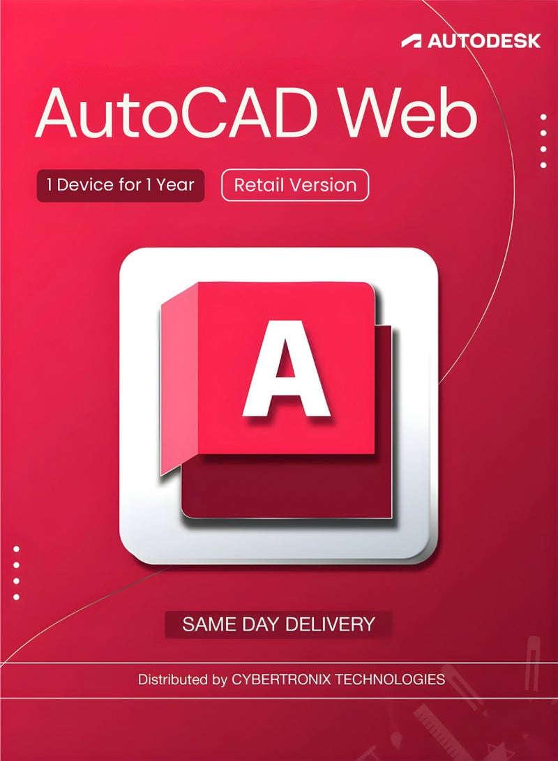 Autodesk AutoCAD Web( Retail Version ) | 1 Device for 1 Year | Digital License | SAME DAY DELIVERY