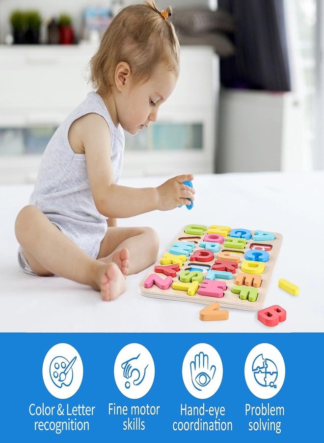 Aile Toddler Wooden Preschool Learning Alphabet Peg Puzzle Board Toys - Image 5