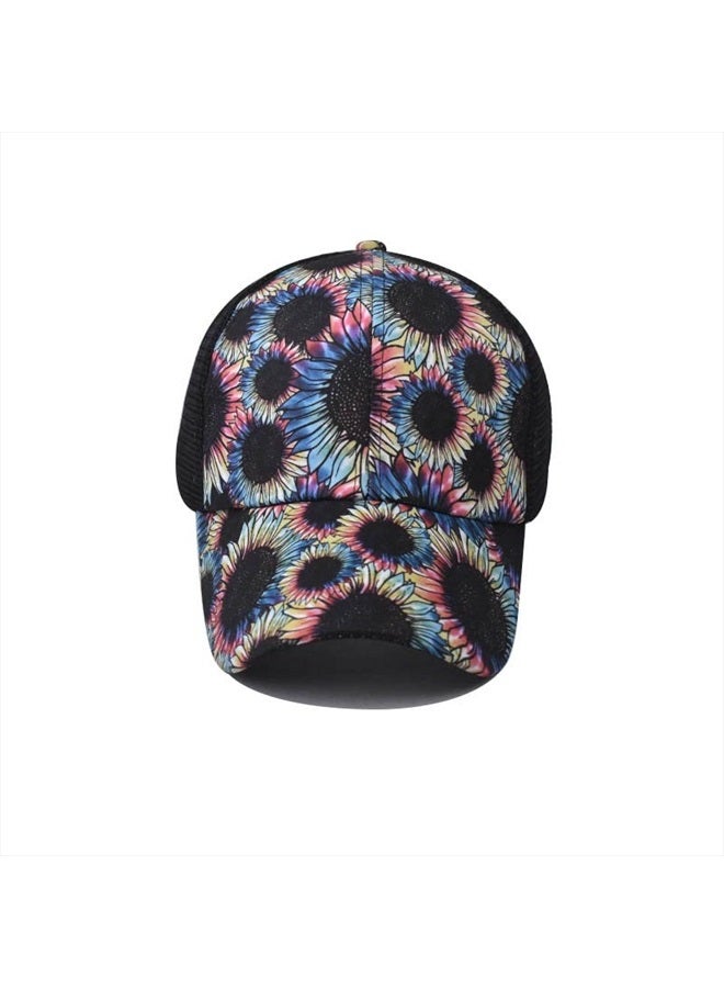 Bocianelli Criss Cross Hat Washed Distressed Baseball Cap Ponytail Hat High Messy Bun Ponycap for Women - Image 2