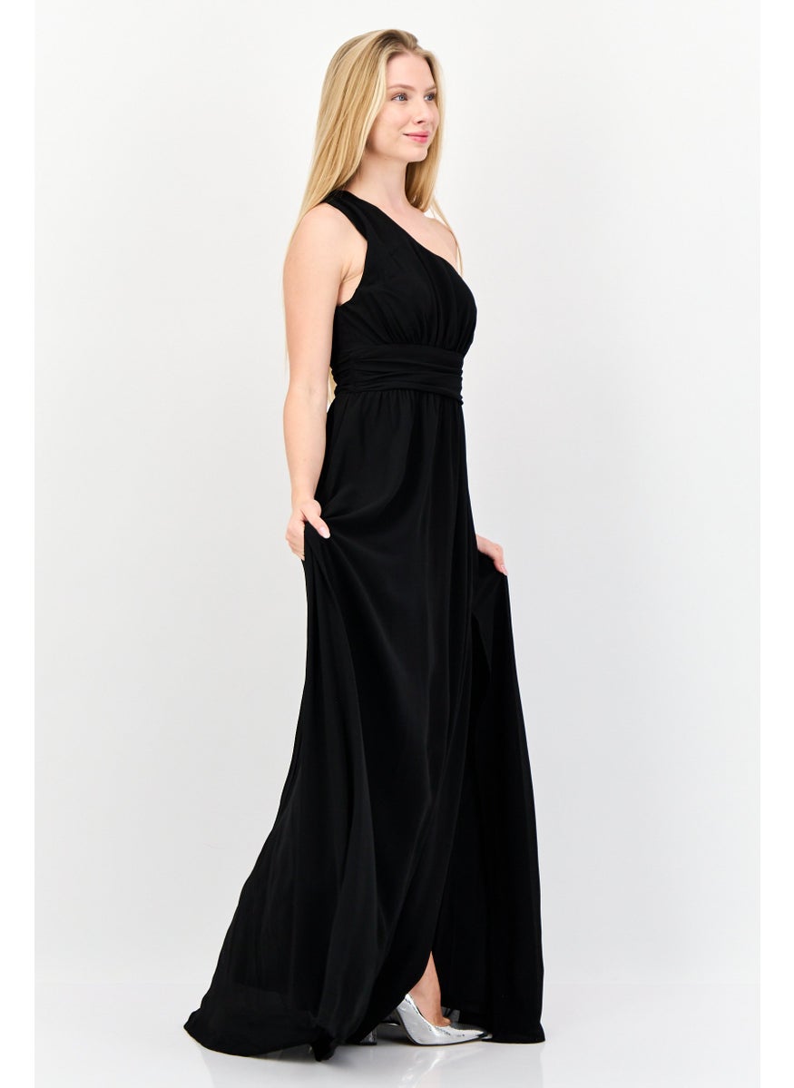 Lulus Women Solid Maxi Dress, Black  - Image 2