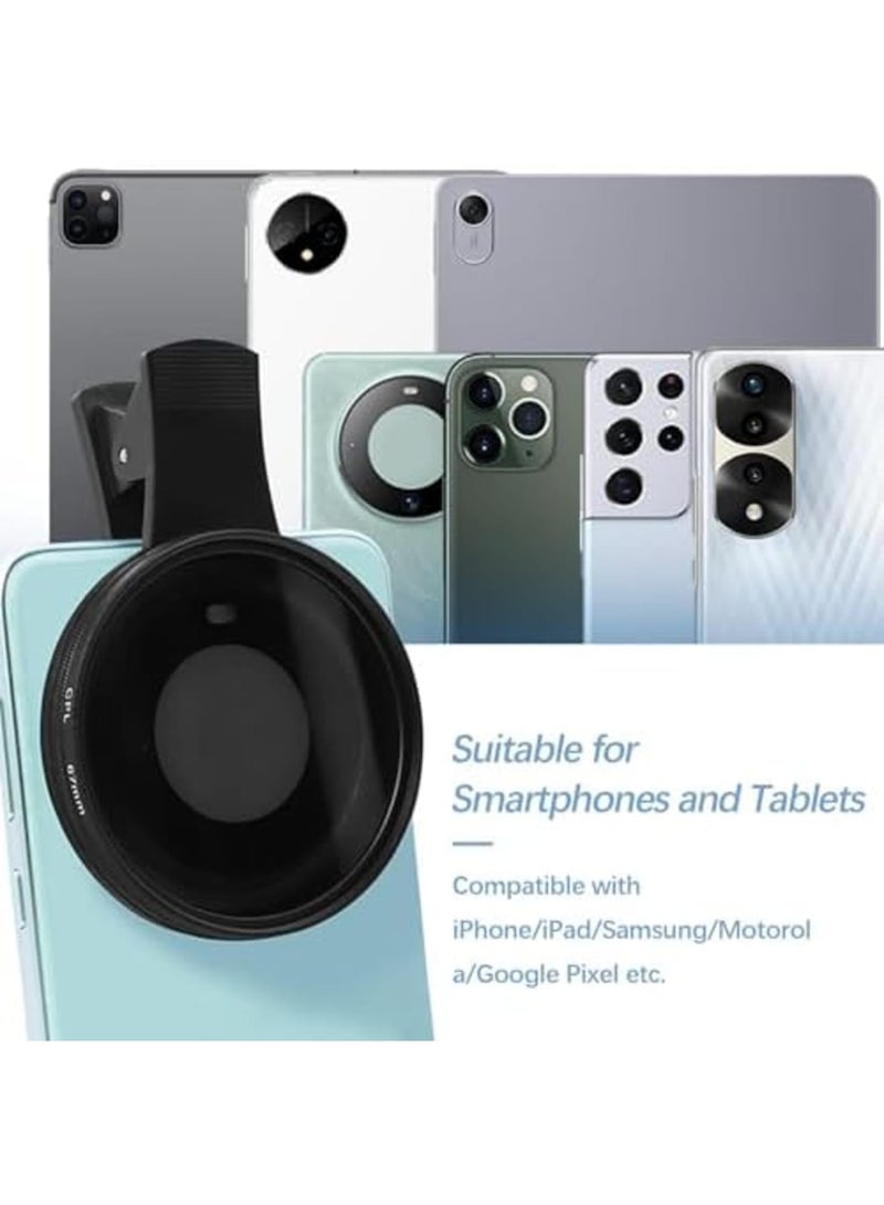 Barakah 67MM CPL Filter for Smartphones, Universal Clip-On Polarized Lens with Protective Cover and Storage Box, Compatible with iPhone 16 Pro Max 15 14 13, Enhances Photo Quality by Reducing Glare - Image 5