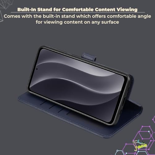 FabeKee Flip Back Cover Case for Vivo Y400 Pro 5G | Card Pockets Wallet & Stand | Flip Cover | Inbuilt Stand & Pockets | Wallet Style Flip Cover (Blue) - Image 5