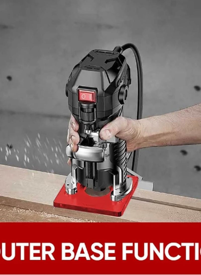 GGOOT Router Milling Groove Bracket 3 in 1 Removable Router Circle Cutting Jig Multifunctional Cabinet Hardware Jig Guide Base Circular Hole Slotting Locating Tool  - Image 5