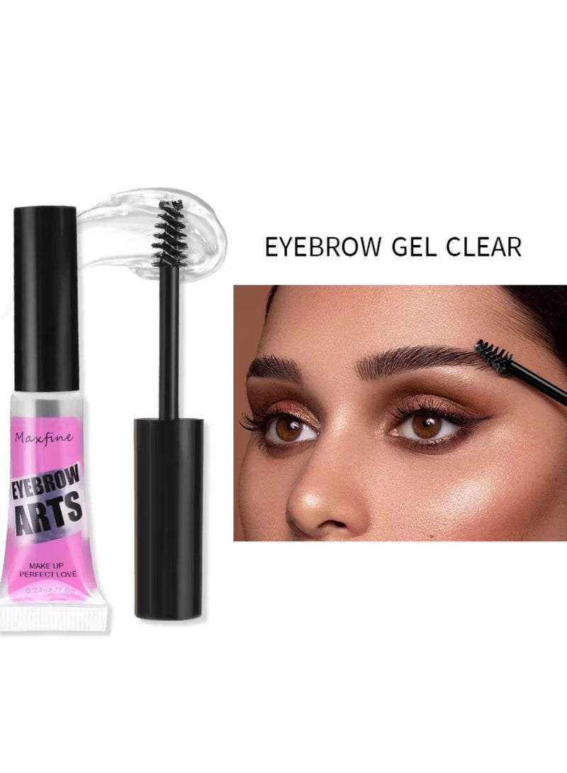 Maxfine Eyebrow Arts Clear Brow Styling Glue Long Lasting Quick Drying Sweat proof and Waterproof Eyebrow Glue with Spiral Brush Transparent Brow Setting Gel Natural Look Eyebrow Styling Gel  - Image 2