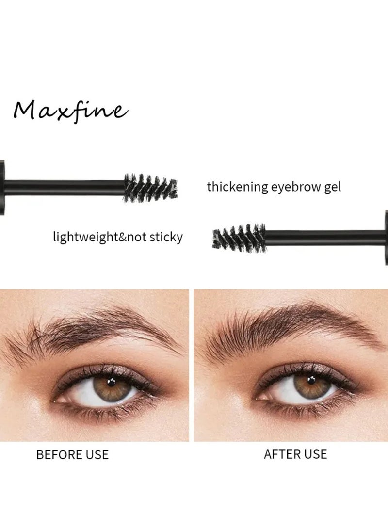 Maxfine Eyebrow Arts Clear Brow Styling Glue Long Lasting Quick Drying Sweat proof and Waterproof Eyebrow Glue with Spiral Brush Transparent Brow Setting Gel Natural Look Eyebrow Styling Gel  - Image 4