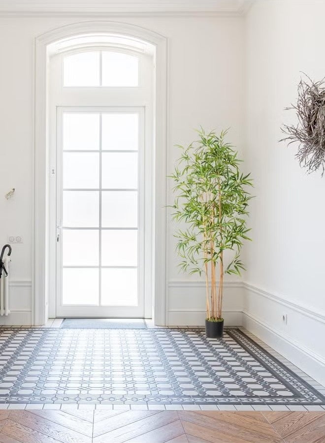 Artificial Bamboo Tree, Faux Bamboo Plant, Real Touch Technology, Artificial Plant with 7 Trunks, Ideal for Home Office Indoor Decoration