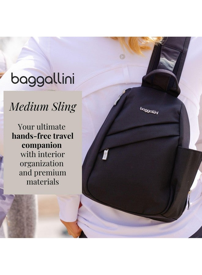 باجاليني حقيبة ظهر Baggallini متوسطة الحجم بحزام كتف قابل للتعديل والتحويل 9×11 بوصة - حقيبة خفيفة الوزن - Image 1