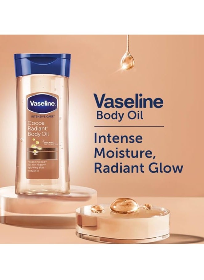 Vaseline Intensive Care Cocoa Radiant Vitalizing Body Oil With 100% Pure Cocoa Butter