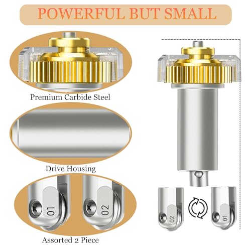 UTNVBTR Scoring Wheel Combo Pack Tool, Scoring Wheel Compatible with Maker Machine, Single Scoring Wheel Tip+Double Scoring Wheel Tip and Drive Housing,for Making Cards,3D Home Decor Etc - Image 3