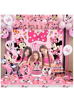 Minnie Birthday Party Decorations for 10 Guests, Minnie Birthday Disposable Tableware Set Minnie Theme Backdrop Banner Paper Plates - pzsku/Z342D8A306D6A5EDF1DB2Z/45/_/1739426994/25dba3cb-7bfe-42c9-9f6a-6e34b531b28d