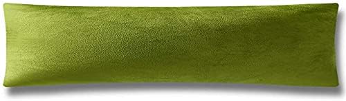 Cottonfry Ultra Soft Velvet Body Pillow Cover/Case Pillowcase with Hidden Zipper, Zippered Body Pillow Case (Green, 20x54) - Image 2
