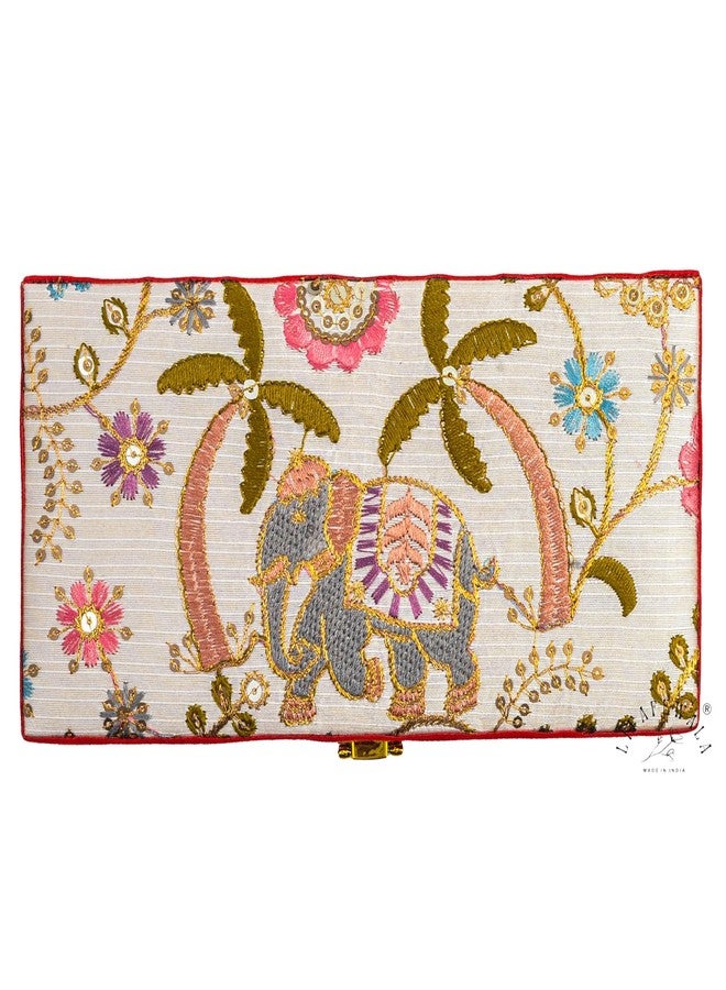 LIFAFEWALA Decorative Embroidery Shagun Box, Cash Box, Gaddi Box, Jewellery Box, Gift Box, Money Box Envelope (Elephant Design) - Image 2