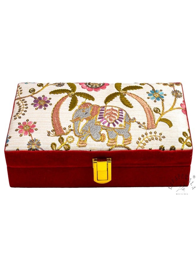 LIFAFEWALA Decorative Embroidery Shagun Box, Cash Box, Gaddi Box, Jewellery Box, Gift Box, Money Box Envelope (Elephant Design) - Image 3