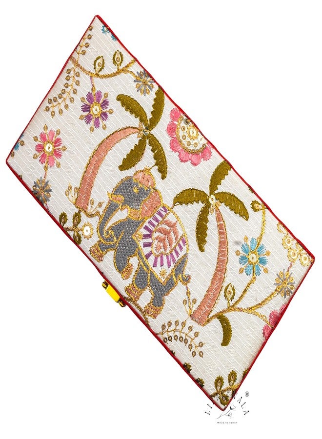 LIFAFEWALA Decorative Embroidery Shagun Box, Cash Box, Gaddi Box, Jewellery Box, Gift Box, Money Box Envelope (Elephant Design) - Image 5