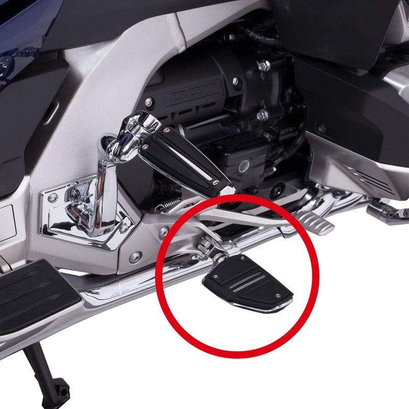 Goldstrike Twin Rail Footrest with Driver Adapter chrome for Gold Wing