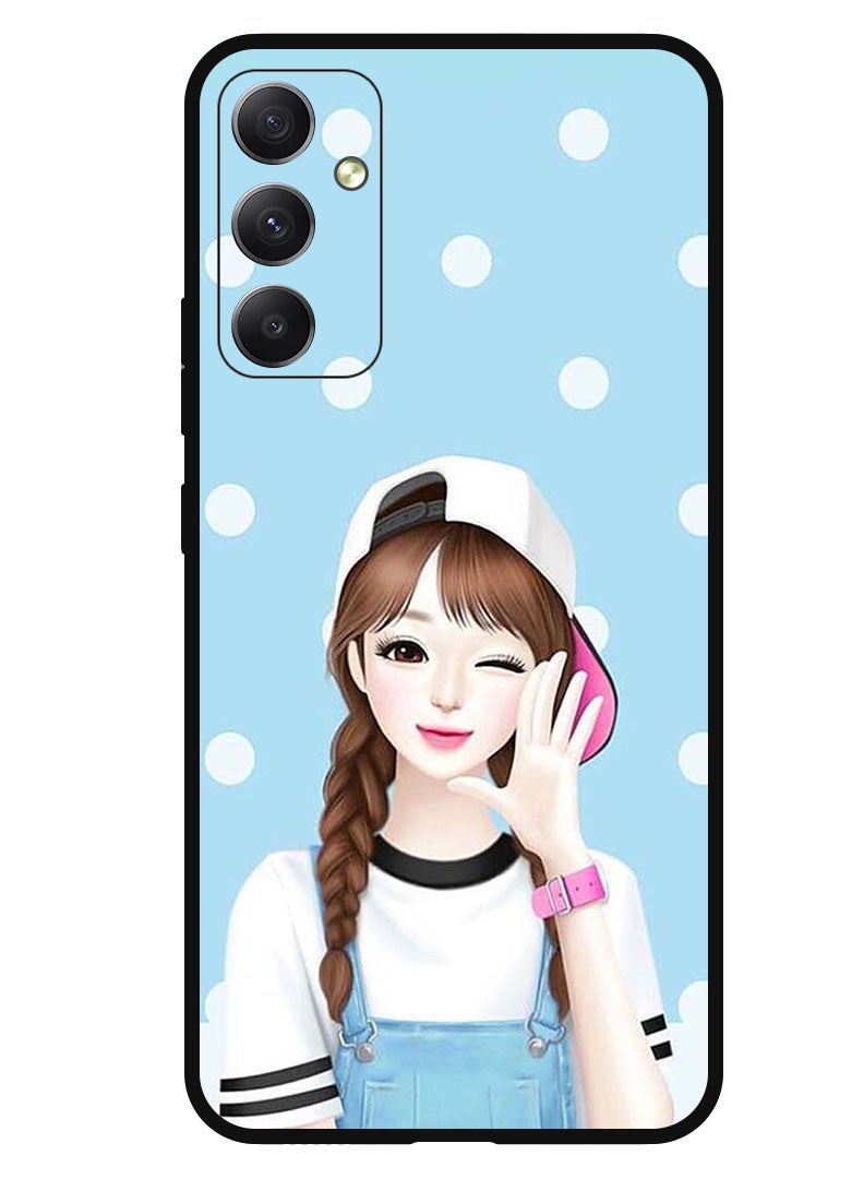 Theodor Protective Case Anti Scratch Shock Proof Bumper Cover For Samsung Galaxy M54 Girl Wear Cap - Image 1