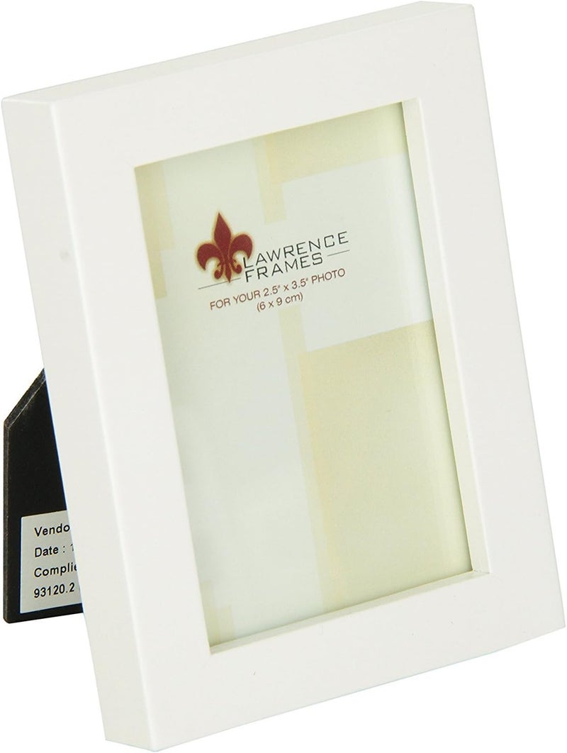 Lawrence Frames White Wood Picture Frame, Gallery Collection, 2.5x3.5 Inches - Image 1