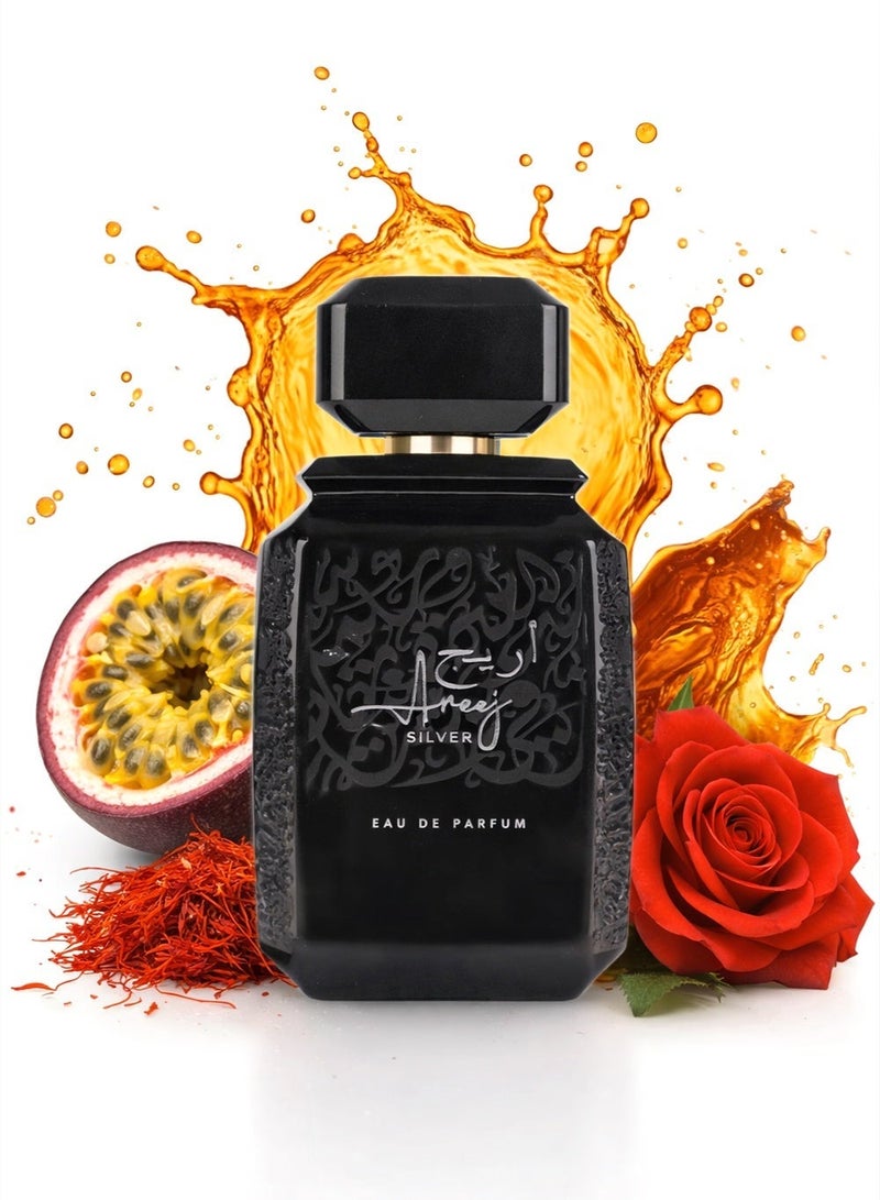 Rotana Perfumes Rotana Areej Silver Eau De Parfum 100ml – Long-Lasting Unisex Oud Rose Amber Perfume with Saffron & Vanilla - Image 1