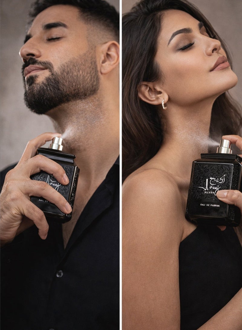 Rotana Perfumes Rotana Areej Silver Eau De Parfum 100ml – Long-Lasting Unisex Oud Rose Amber Perfume with Saffron & Vanilla - Image 5
