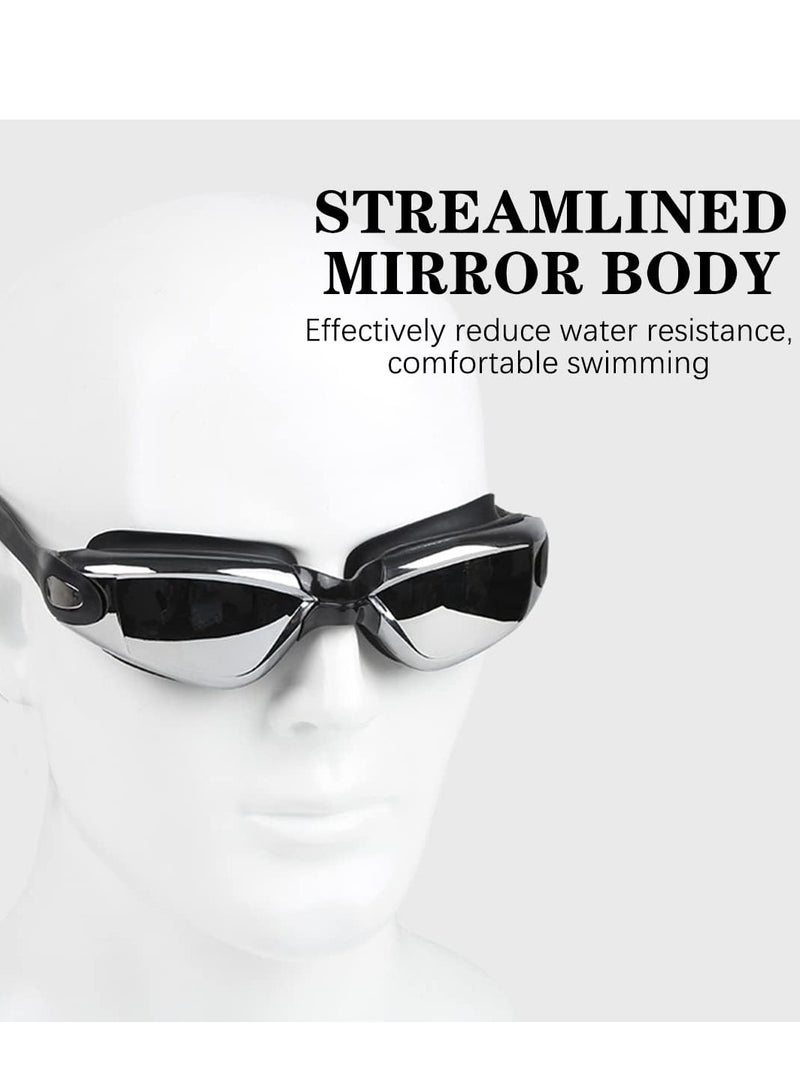 ONLYMAY Swimming Goggles pack  for Unisex Adult Women Anti Fog 100% Anti UV Diving Goggles，Swim Cap Nose Ear Plugs - Image 4