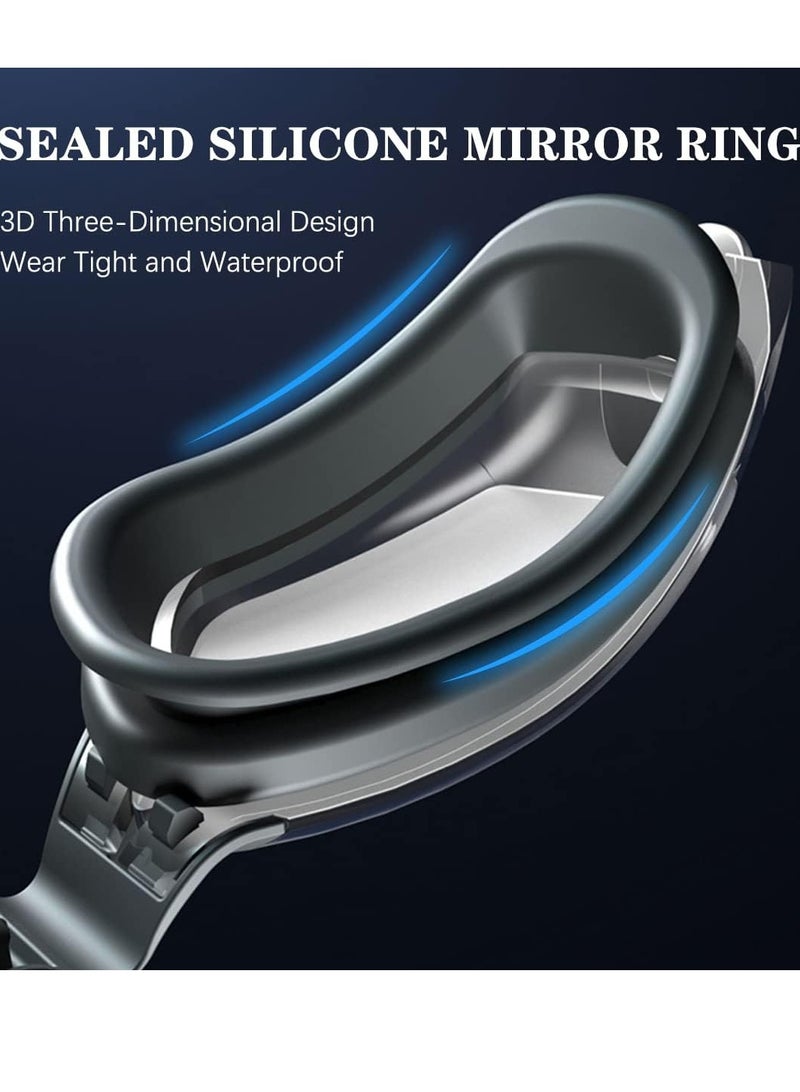 ONLYMAY Swimming Goggles pack  for Unisex Adult Women Anti Fog 100% Anti UV Diving Goggles，Swim Cap Nose Ear Plugs - Image 5