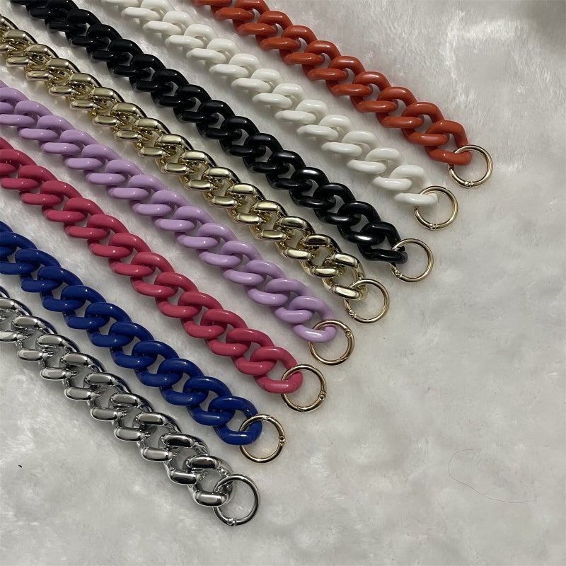 Acrylic Chain Mobile Phone Hanging Chain Shoulder Strap Acrylic Bag Chain All-Match Multi-Color Hardware Chain Plastic Pants Chain Bag Strap - Image 2