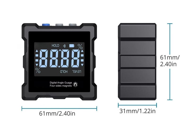 Digital Level Box Protractor Angle Finder Inclinometer with Magnetic Base and Backlight - Image 3