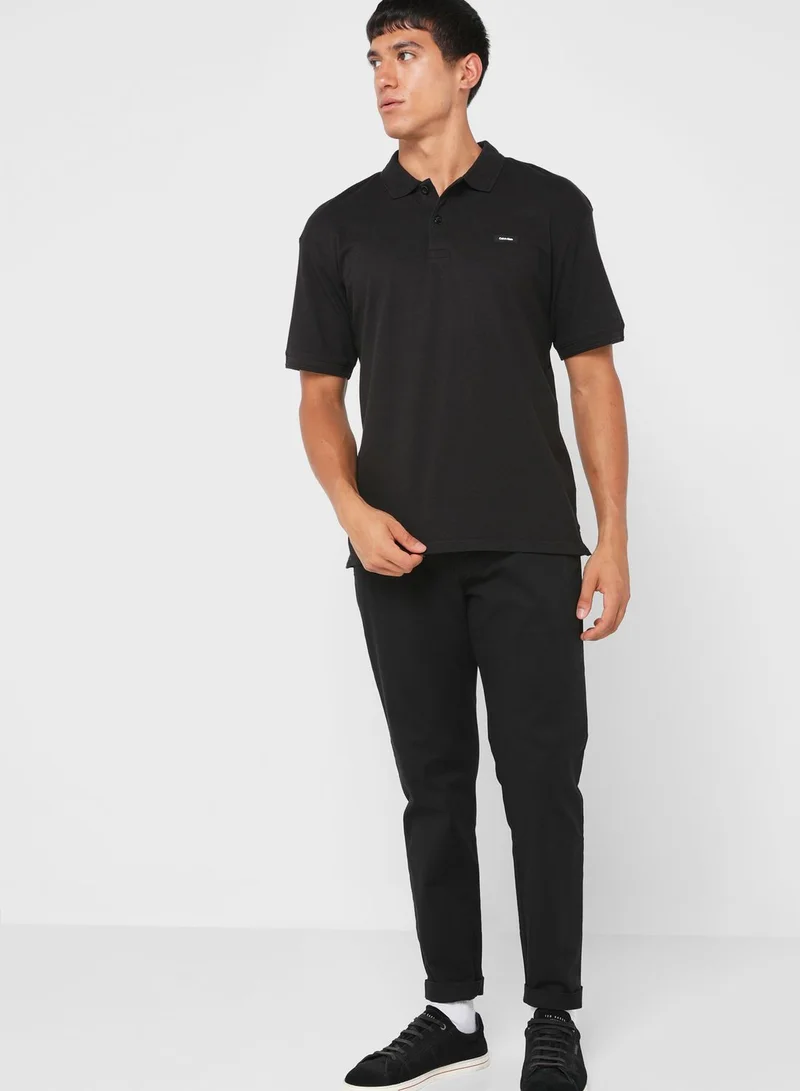 CALVIN KLEIN Stretch Metal Button Polo
