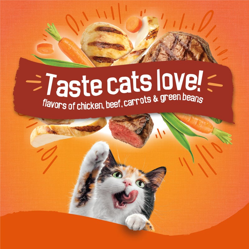 Friskies Purina Friskies Tender and Crunchy Combo with Flavors of Chicken, Beef, Carrots and Green Beans Dry and Tender Cat Food - 16 Lb. Bag - Image 3