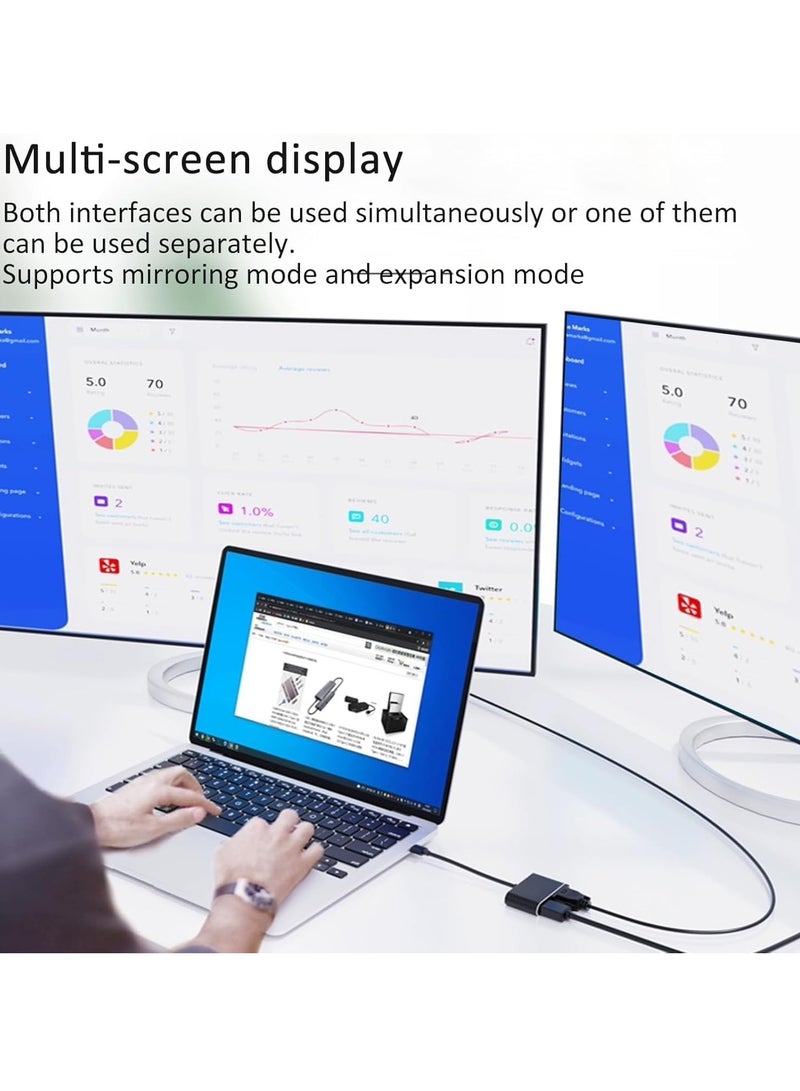 JAJEEK USB to HDMI VGA Adapter – 1080P USB 3.0/2.0 to HDMI VGA Converter, Compatible with Windows, Mac, and Android Devices - Image 3