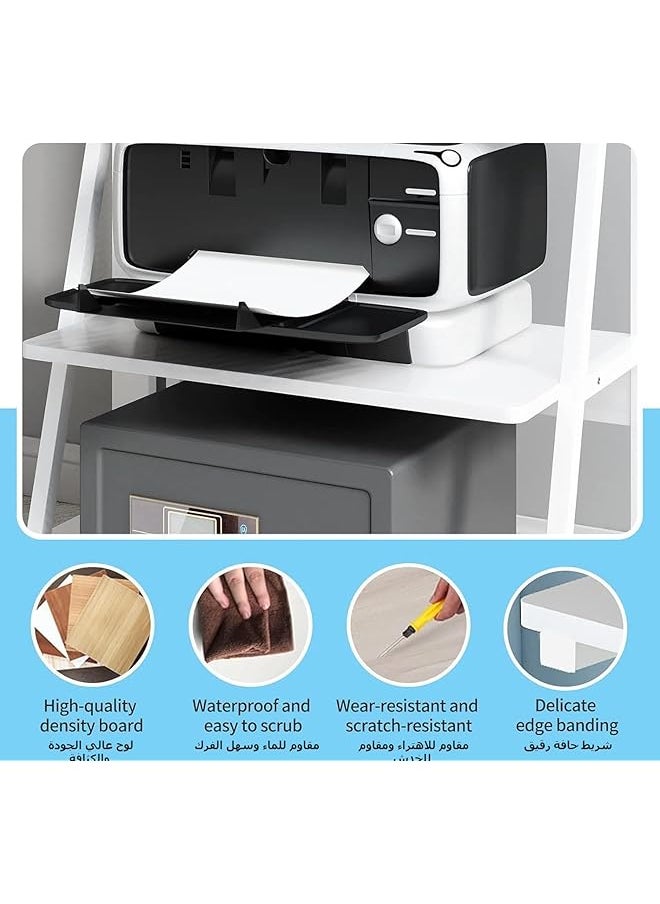 erorex Desktop Printer Stand 3 Tier Large Size High Capacity Storage Shelves Multi Purpose Desk Office Organization And Storage For Printer Fax Book Heavy Duty Rack For Home Office Supplies  - Image 5
