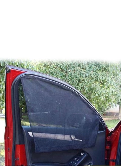 Magnetic Curtain For Car Windows For Front Doors 2 Pieces Easy To Install And Disassemble While Driving
