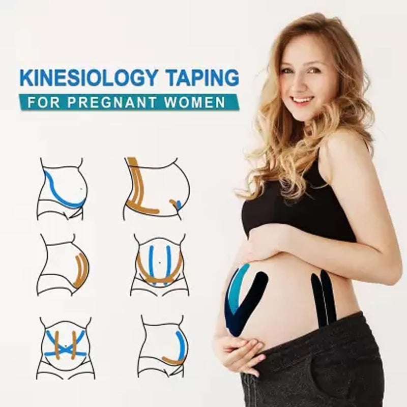 D-Fix شريط كينيسيو (5 م × 5 سم) خالي من اللاتكس وقابل للتنفس لشريط رياضي للإصابات، دعم العضلات، تخفيف الألم، دعم المفاصل والعلاج الطبيعي - بيج - Image 4