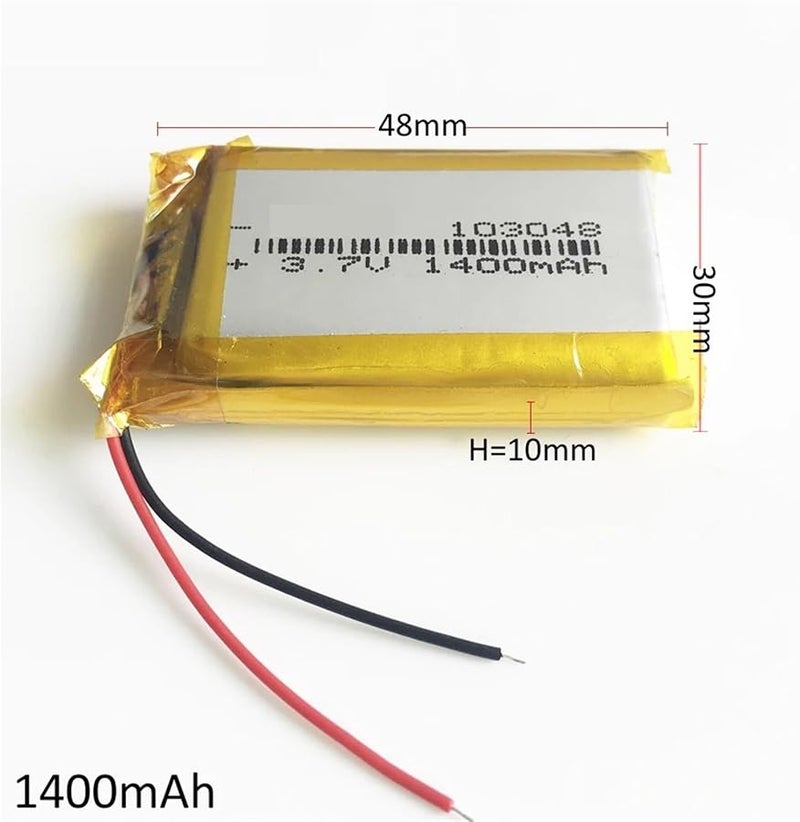 3 7V 1400mAh بطارية قابلة للشحن موصل 2 دبوس 1.5 مم - Image 4
