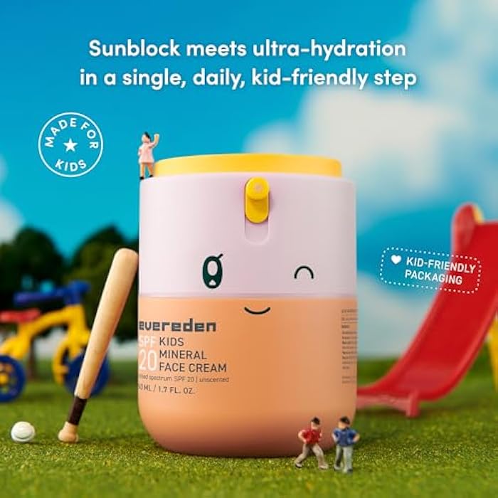 Evereden Kids Face Cream, 1.7 oz. | Fragrance-Free and Kids Face Lotion with SPF 20 | Clean and Non-Toxic Face Moisturizer | Multi-Vitamin Skin Care | FSA Eligible - Image 4
