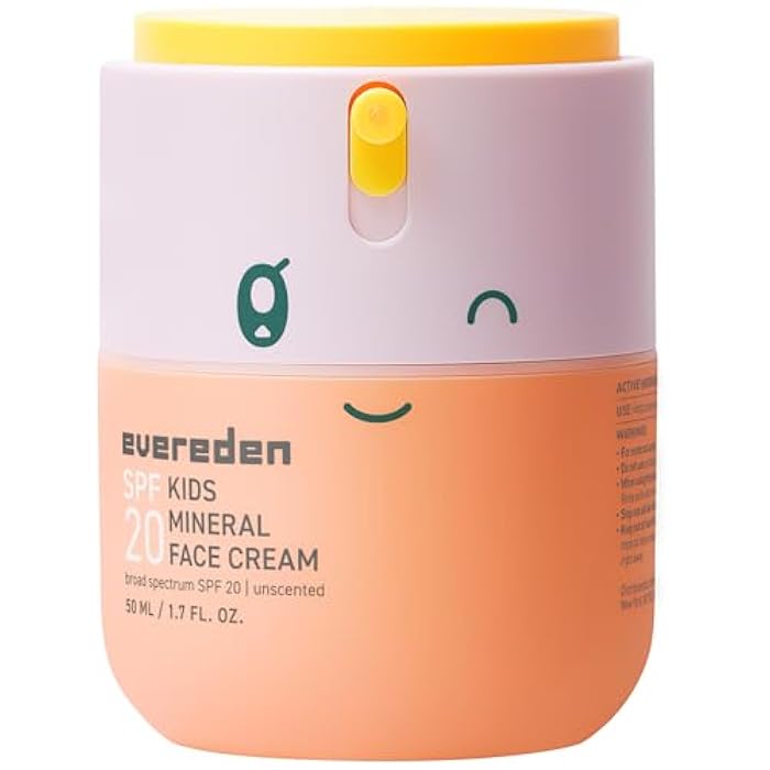 Evereden Kids Face Cream, 1.7 oz. | Fragrance-Free and Kids Face Lotion with SPF 20 | Clean and Non-Toxic Face Moisturizer | Multi-Vitamin Skin Care | FSA Eligible - Image 1