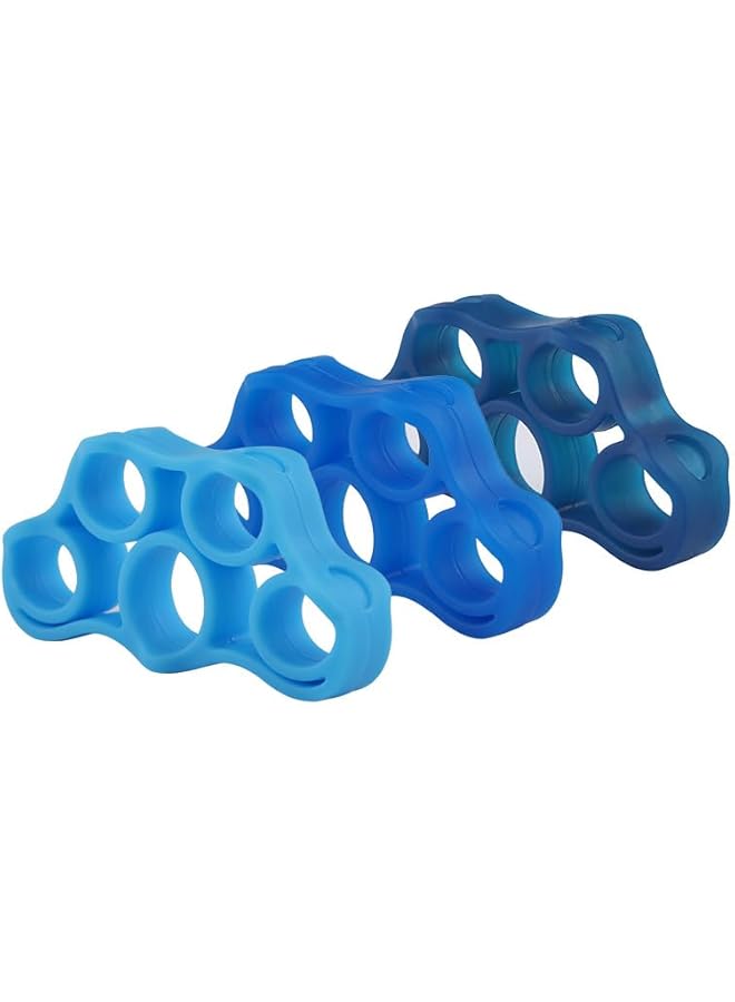 S-TOP 3Pcs Finger Stretcher Exerciser, Grip Strength Trainer Hand Grip Strengthener, Silicone Ring for Muscle Training, Sports - Image 1