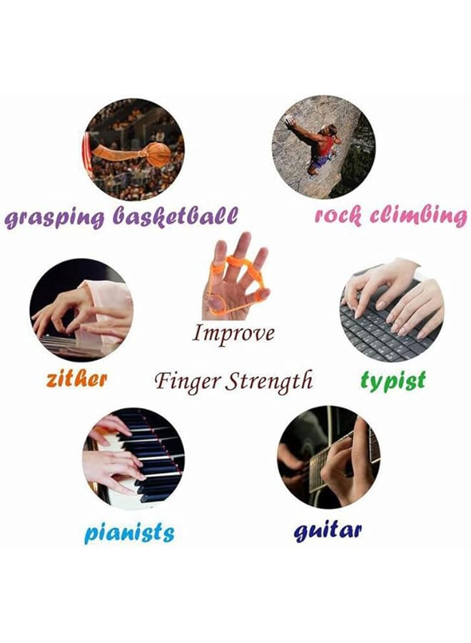 S-TOP 3Pcs Finger Stretcher Exerciser, Grip Strength Trainer Hand Grip Strengthener, Silicone Ring for Muscle Training, Sports - Image 3