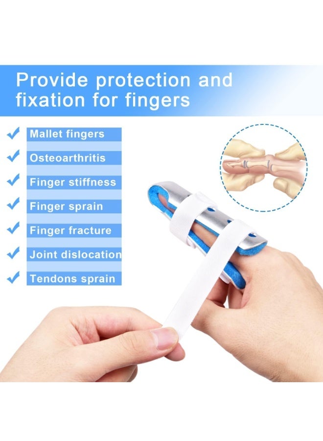 3-Piece Finger Splint, Metal Finger Support Brace for Broken Fingers Straightening Arthritis (3 Size)