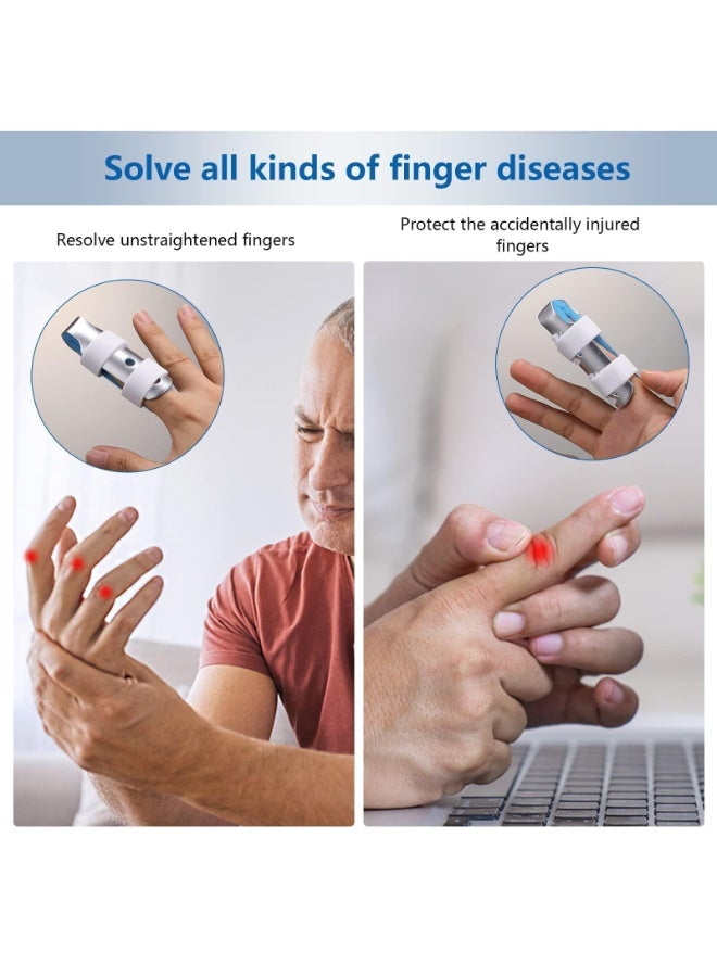 3-Piece Finger Splint, Metal Finger Support Brace for Broken Fingers Straightening Arthritis (3 Size)