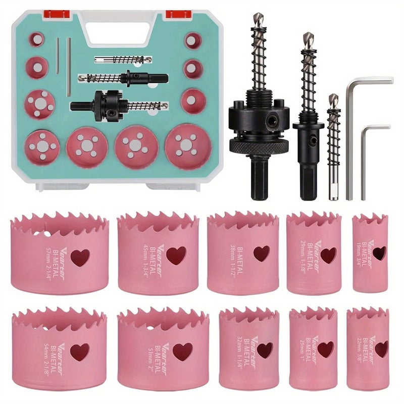 15 قطعة من مجموعة مناشير ثنائية المعدن 19-57 ملم M42 كوبالت قاطعة للخشب والمعادن والصلب - Image 1