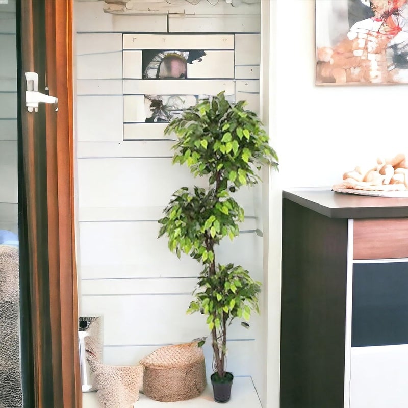 FOX & FERN FOX FERN Topiary 10 FT Ficus Artificial Plant with Basic Pot Elevate Any Corner of Your HomeGarden Best for Gifting Party Wedding and Home Decor GAJW2752 - Image 5