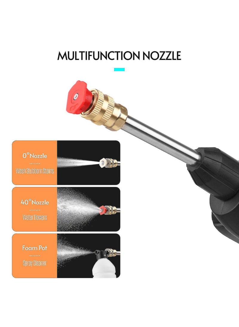 Portable Powerful High Pressure Dual Battery Cordless Water Jet Foam Gun Car Washer - Image 3