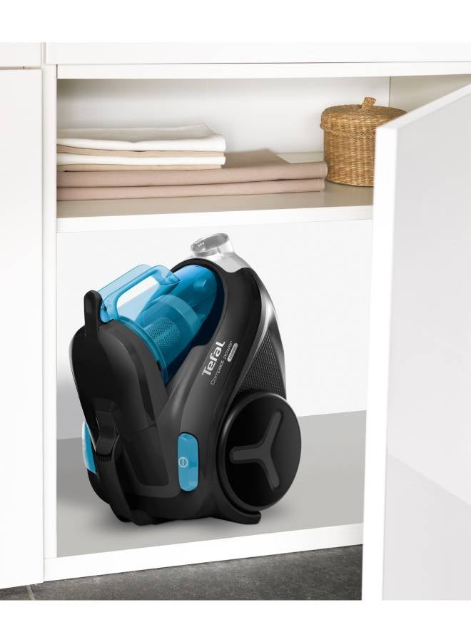Tefal Compact Power Vacuum Cleaner, Bagless,  1.5L Capacity, 2000 W TW3751EG Black / Blue - Image 3