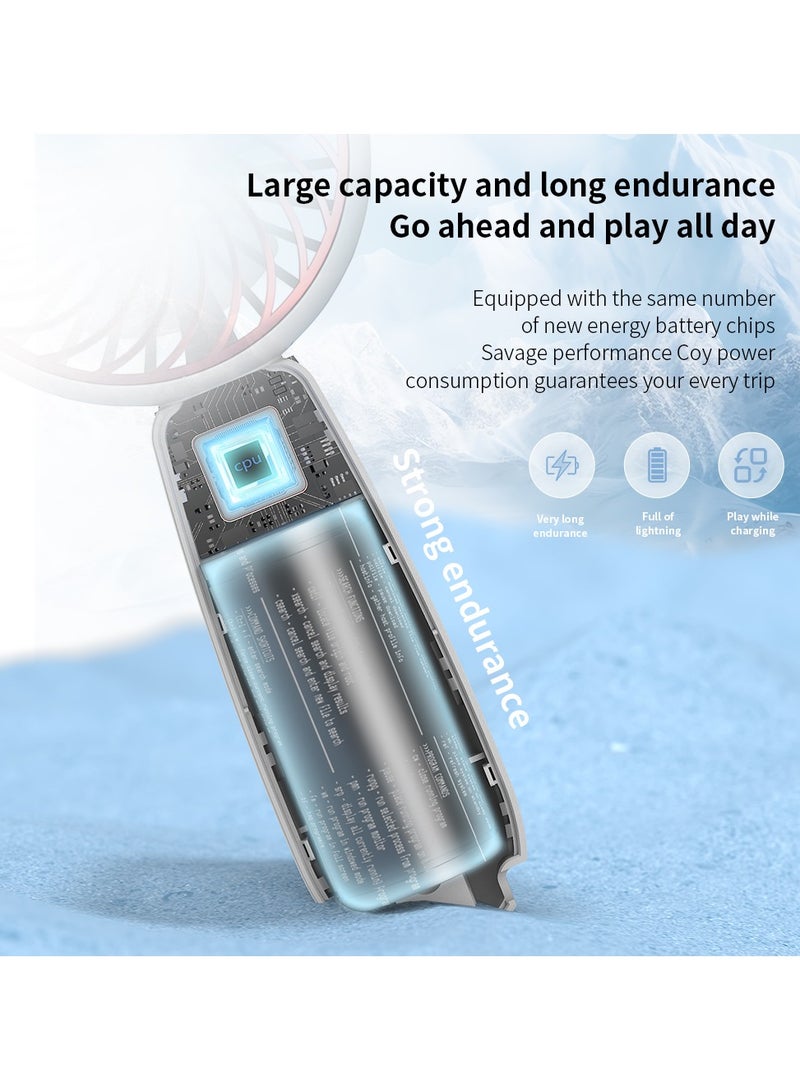 مروحة صغيرة محمولة / USB القابلة لإعادة الشحن مروحة صغيرة / جبل مشبك مروحة صغيرة ، ومناسبة للسفر / المنزل / المكتب / التسوق / المشي لمسافات طويلة / بارك / المشي / الأنشطة في الهواء الطلق - Image 5