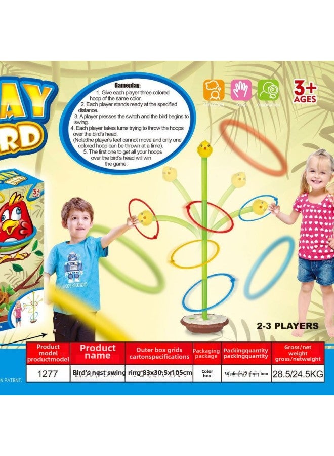 Cross-mirror Swing Chicken Throwing Ring Toy With Music Retractable Long And Short Electric Shake Puzzle Interactive Game Toy-Color:Swing Ring Chicken  - Image 3