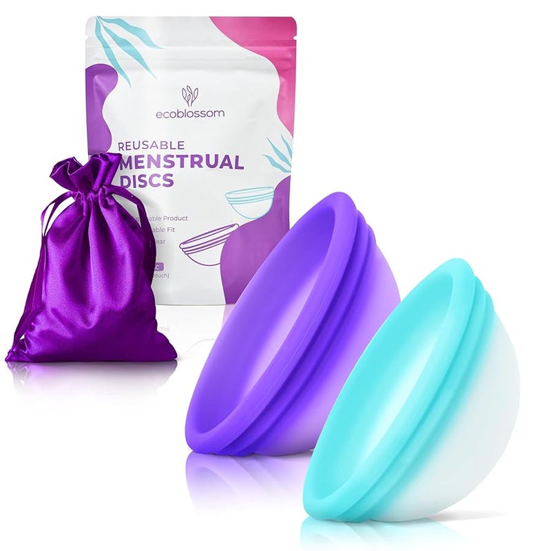 EcoBlossomMenstrual Original Disc  Set of 2 Reusable Period Discs Regular Small Disc Pack of 2