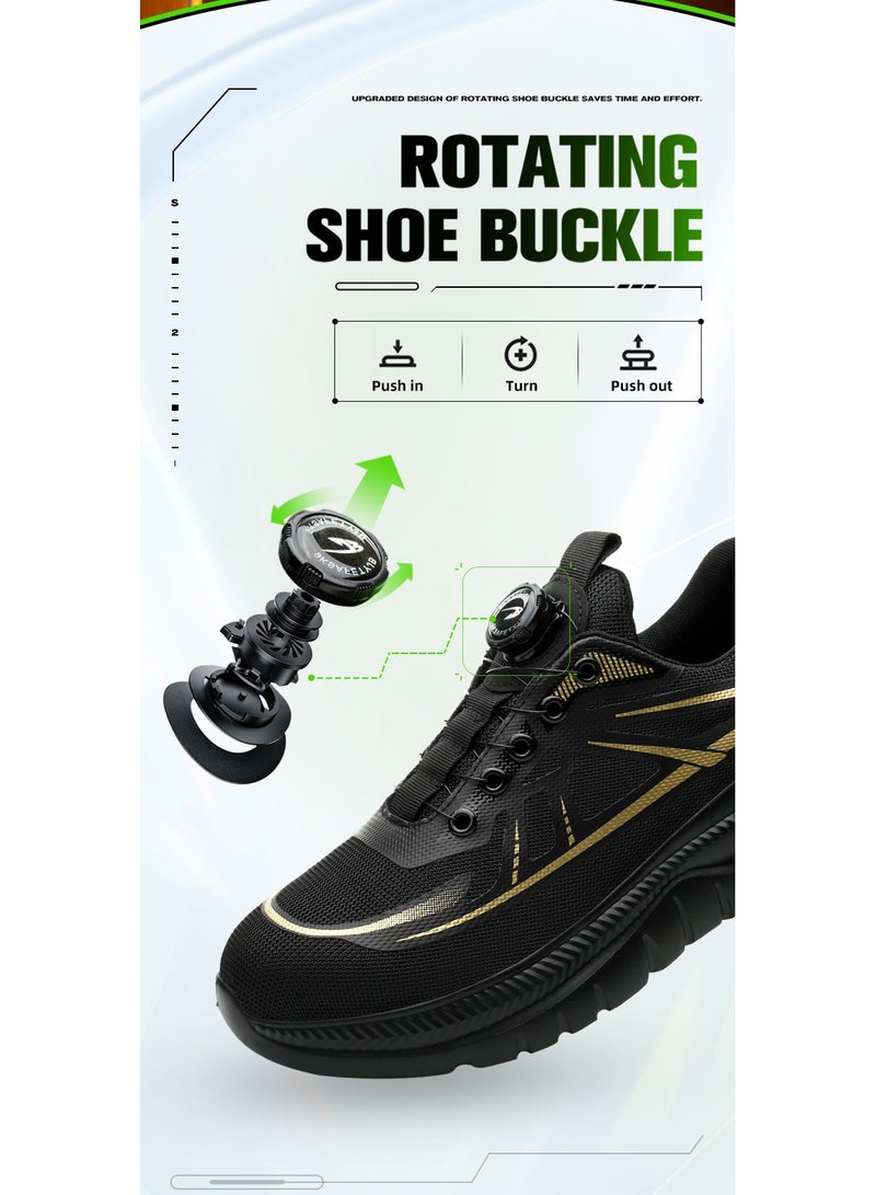 Men's and women's steel-toed safety shoes, hooded industrial safety sneakers, men's work shoes, breathable and comfortable non-slip industrial boots - Image 3