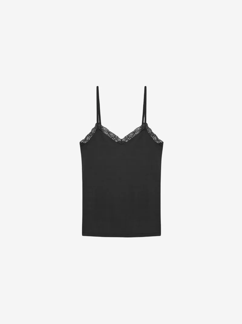 Dilvin DILVIN Slim Fit Sleeveless V-Neck Cami Blouse