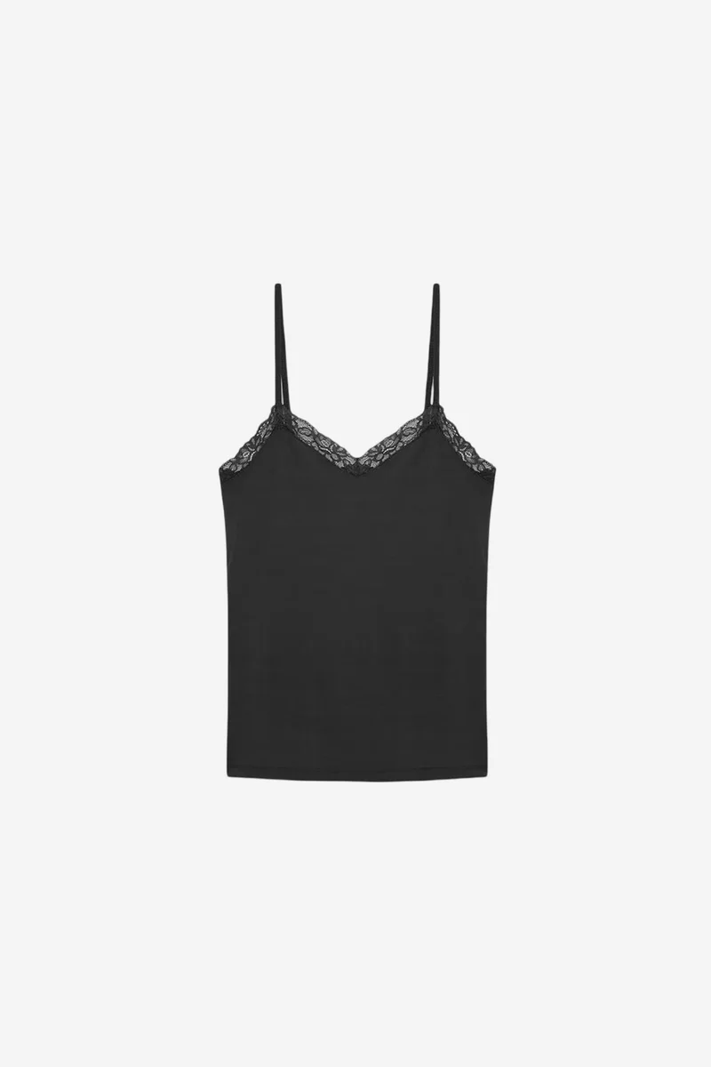DILVIN Slim Fit Sleeveless V-Neck Cami Blouse
